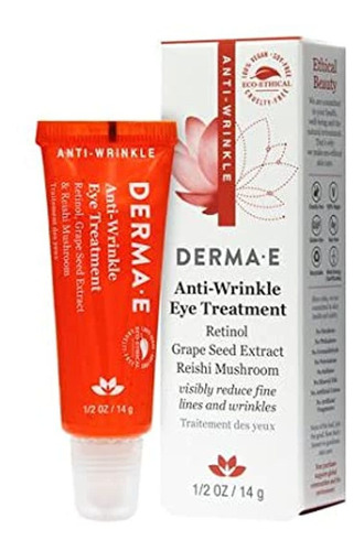 Derma E - Tratamiento Antiarrugas Para Ojos, Crema Antienvej