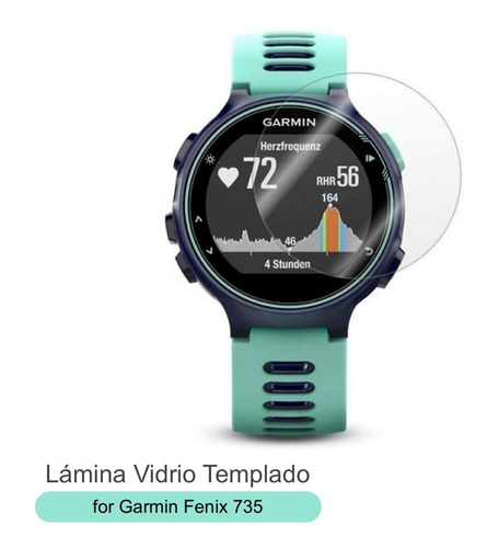 Lámina Vidrio Templado Para Smartwatch Garmin Forerunner 735