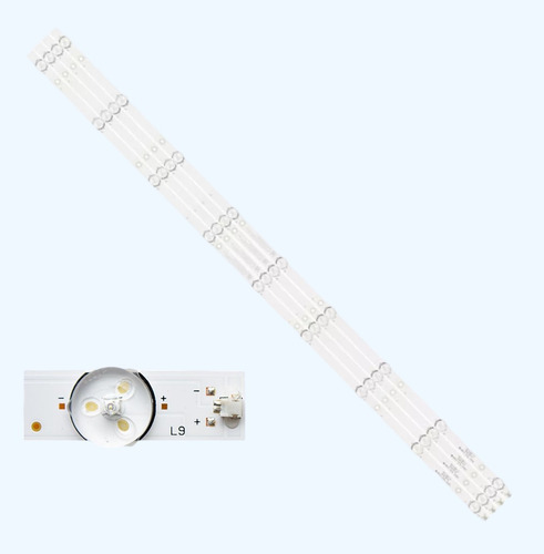 Kit 4 Tiras Led  Rca  Rtv50f2unf  9led 6v Alum Nuevo Xy-565