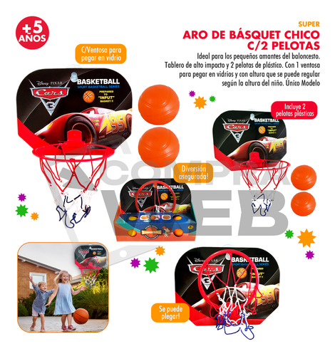 Aro De Básquet Con 2 Pelotas, Juego Infantil - 13205