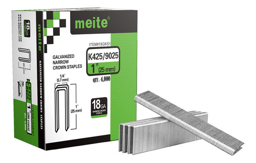 Grapas Meite Calibre 18ga 1/4 X 1'' Caja De 4000pzas