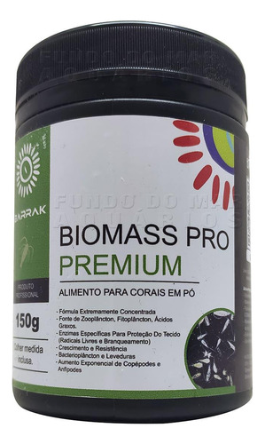 Barrak Biomass Pro Premium 150g Alimento Para Corais Em Pó