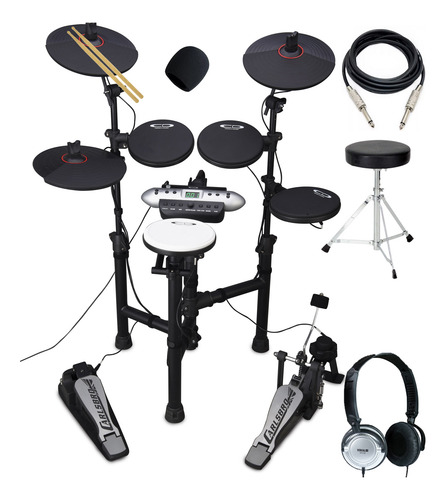 Bateria Carlsbro Eletrônica Csd130 Black Odery + Banco+fone