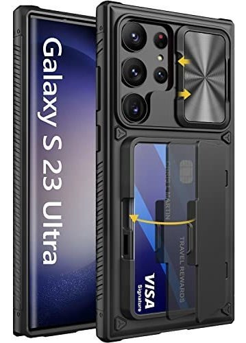 Vihibii Paragalaxy S23 Ultra Case Con Card X5vyd