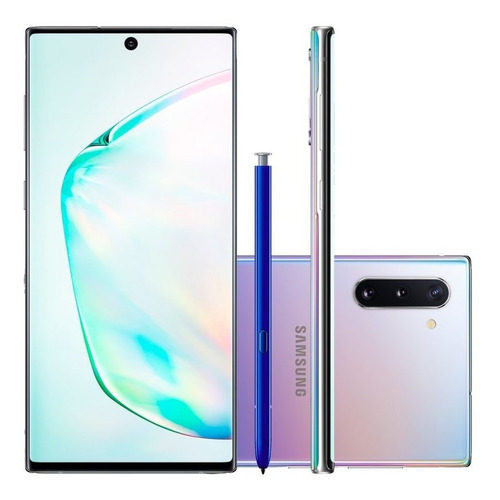 Celular Samsung Galaxy Note 10 Prata 256gb 8gb Ram Tela 