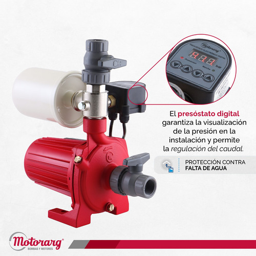Imagen 5 de 12 de Bomba Agua Presurizadora Motorarg Tip Pres 20 0.75 Hp