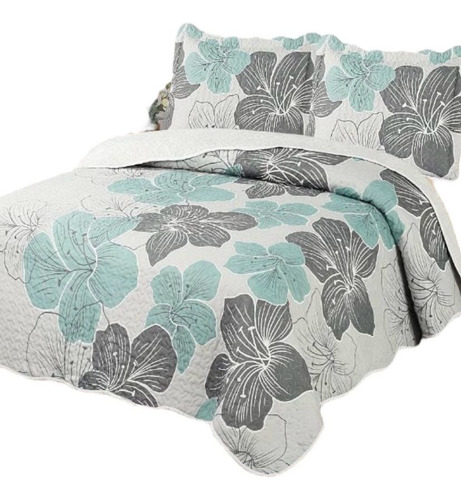Edrecolcha Queen Importada Estampada + 2fundas Para Almohada