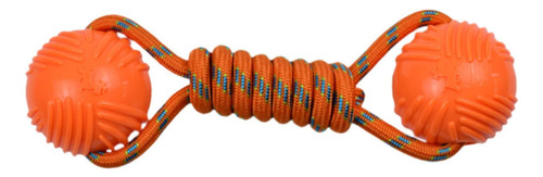 Dog Nylon Rope With Ball Pet Juguete, Resistente, Naranja