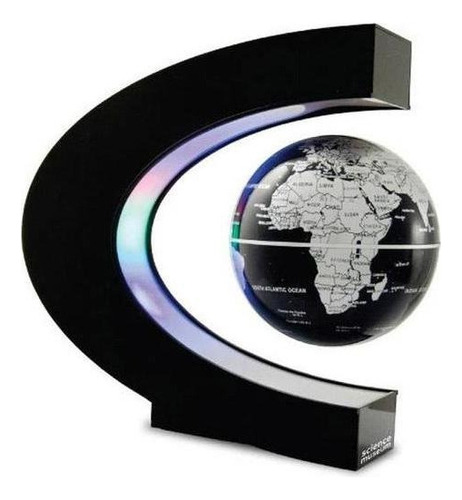 Mapa Mundial Led Con Globo Magnético Flotante