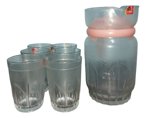 Juego De 7 Piezas De Vasos Y Una Jarra