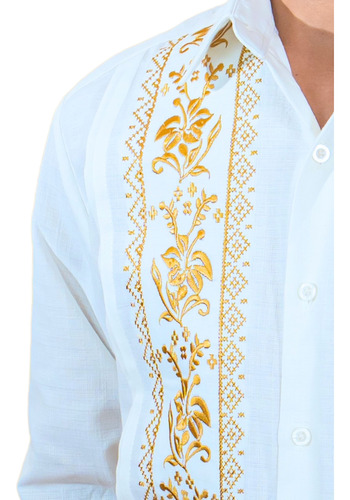 Guayaberas En Talla 50 Modelos Flor De Calabaza En Tela Lino