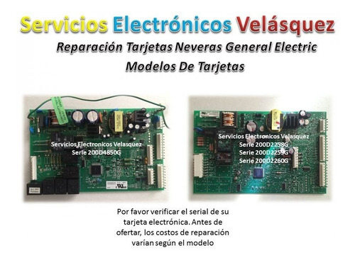 Tarjeta Nevera General Electric Y Te La Reparamos En 1 Dia