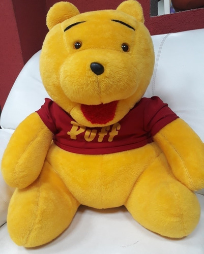 Urso Pelúcia Pooh Puff Grandão 60x60cm Presente Dia Crianças