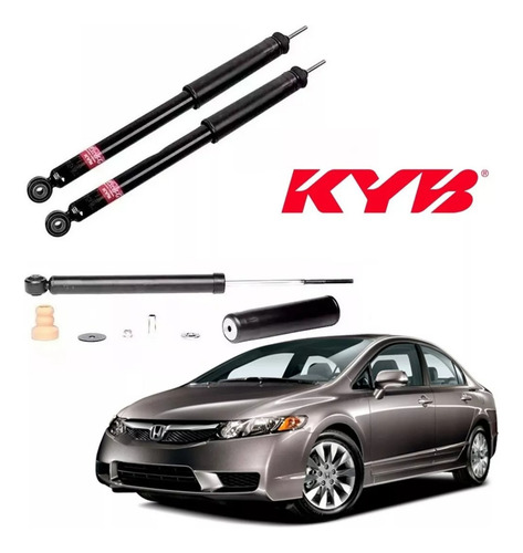 Par Amortecedor Traseiro Original Civic 2007 Até 2011 Kayaba
