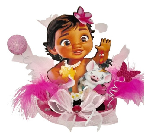 Adorno Para Torta Moana Bebe En Fibrofacil