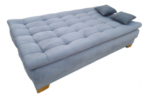 Sofá Cama Yeff De 3 Posiciones Gris Liso