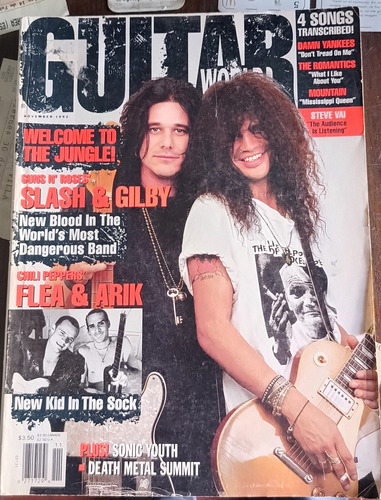 Revista Guitar World - Slash - Flea - Steve Vai - Mountain (Usado)