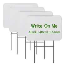 Comprar Paquete De 4 Carteles En Blanco Para Patio Con Estacas En H 