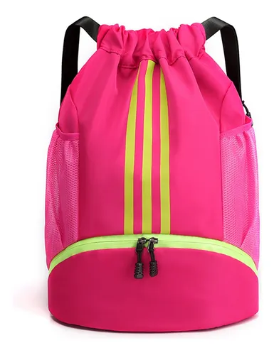 Color Rosa La Nueva Mochila Con Cordones Para Hombre Y Mujer
