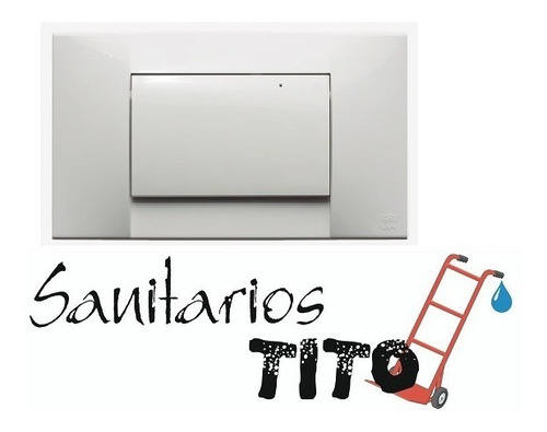 Imagen 2 de 6 de Tecla Botón Tapa Blanca Universal P/ Deposito Embutir Ideal