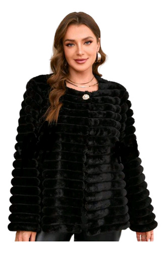 Saco Plus Size Delantera Abierta,polar Peluche, Talla 3xl