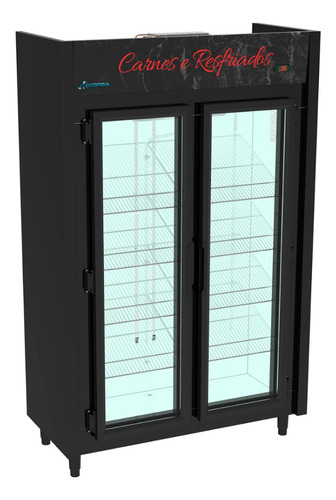 Expositor Carnes 2 Portas Kofisa Ar Forçado Led 890l