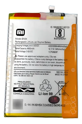 Batteria Premium 5000 MAh Per Xiaomi Redmi 12C | Ricambio BN5K Di Qualità | Ioni Di Litio Con Protezione Da Sovraccarico