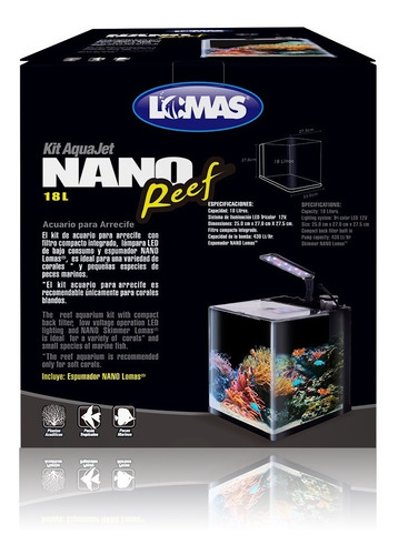 Imagen 3 de 7 de Acuario Marino Equipado Chico Para Peces Agua Salada 18 Lts