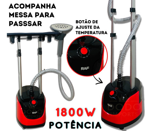 Passadeira Vertical C/ Mesa Auxiliar - Vaporizador Doméstico 220v
