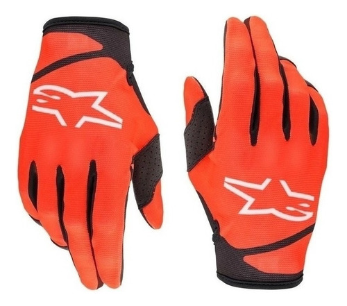 Par de guantes de competición Alpinestars Radar 22, color naranja y negro, talla S (p)