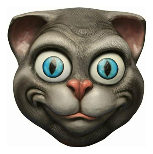 Cat, Máscara Divertida De Gato Gris De Caricatura