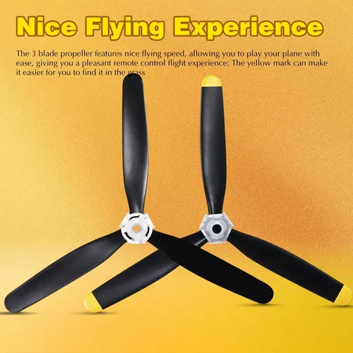 The Lord Of The Tools – Lot 3 Hélices De Rechange Pour Avion RC P51D, Avec Protections Et Adaptateurs