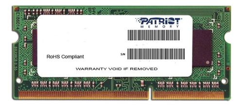 Memória Ram Patriot 4gb Ddr3 1600mhz Sodimm Azul