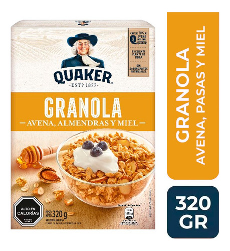 Granola Quaker Miel Y Almendras 320g