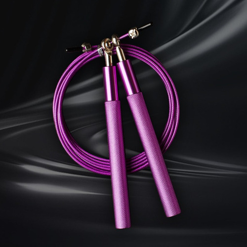 Cuerda Para Saltar De Alambre De Carreras Longitud Ajustable Color Lila