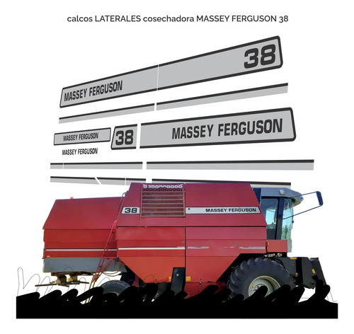Kit Completo De Calcos Cosechadora Massey Ferguson 38