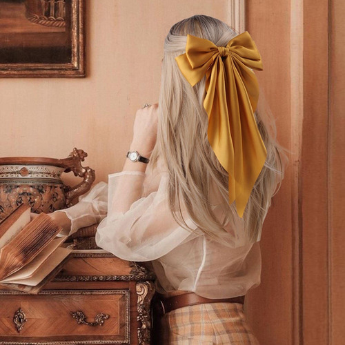 8 Lazos Grandes De Satén En Capas For El Pelo For Mujeres Y