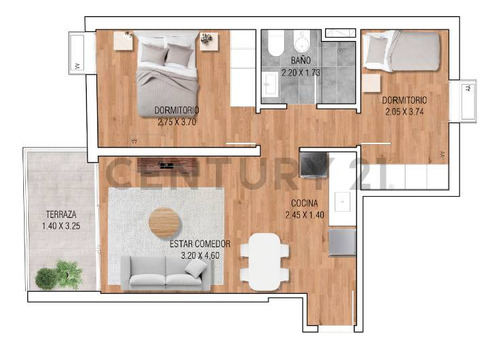 Apartamento 2 Dormitorios, Entrega Primer Trimestre 2025.