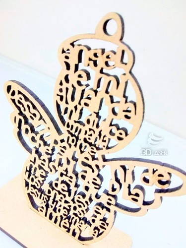 Imagen 3 de 3 de Kit Angel De La Guarda 10cm X 50u - Mdf / Fibrofacil