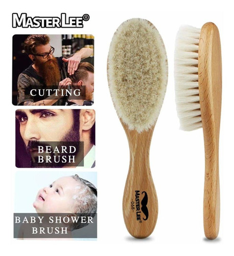 Healifty Brocha De Afeitar Denso Pincel De Cerdas Curvado Ma