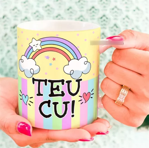 Caneca Teu Cu Meme Divertida e Engraçada