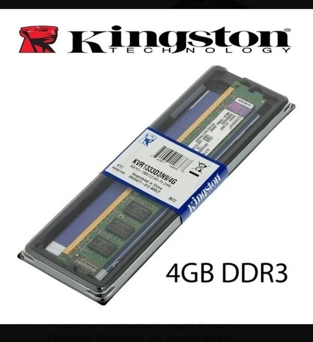 Memoria Ddr3 Para Pc Marca Kingston 1600 Mhz Nuevas Selladas