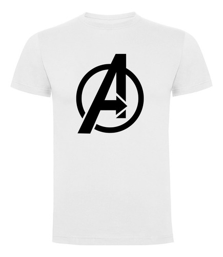 Polera Avengers Marvel Blanca Unisex Diseño Colores