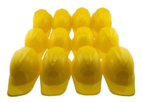 Sombrero De Fiesta Adorox 12 Piezas Amarillo Construcción P