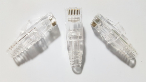 Pack 50 Plug Ez Rj45 Categoria 6 Con 50 Bota Transparente