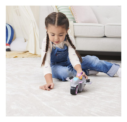 Motocicleta Paw Patrol Com Retrocesso, Moto Pups Skye