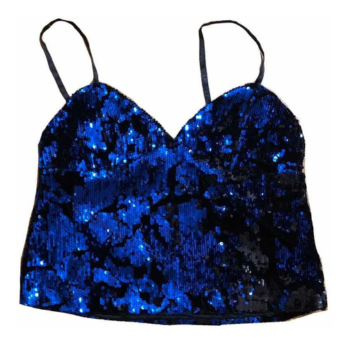 Top Lentejuelas Azul