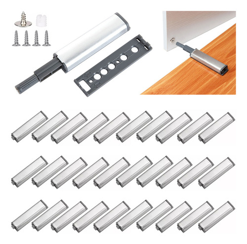 30 Piezas Herrajes De Cajones Push Open Para Puerta Gabinete