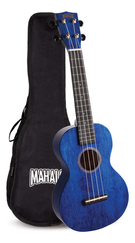 Mahalo Hano Serie Ukelele Concierto Mh2 Azul Transparente