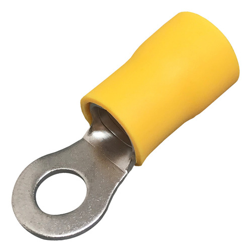 Terminal Argola Olhal Pré-isolado 25mm Amarelo - 10un